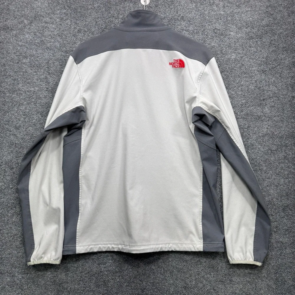 The North Face Softshell Jacket Mens Medium Gray Long Sleeve Outdoor Hiking
